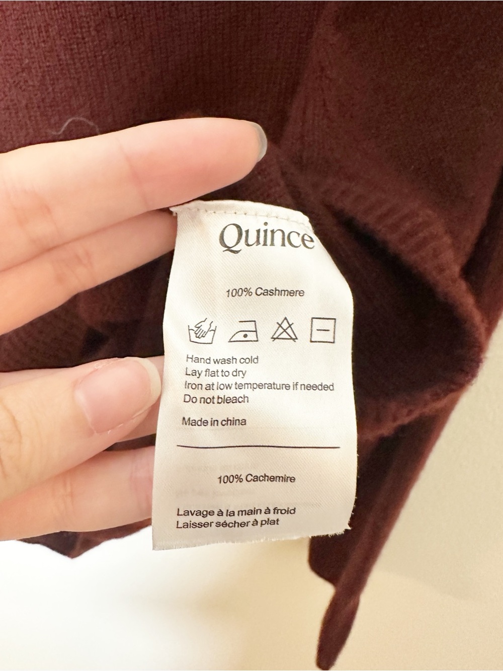 Quince 100% Mongolian Cashmere Boatneck Sweater Rich Burgundy Small - Picture 7 of 9